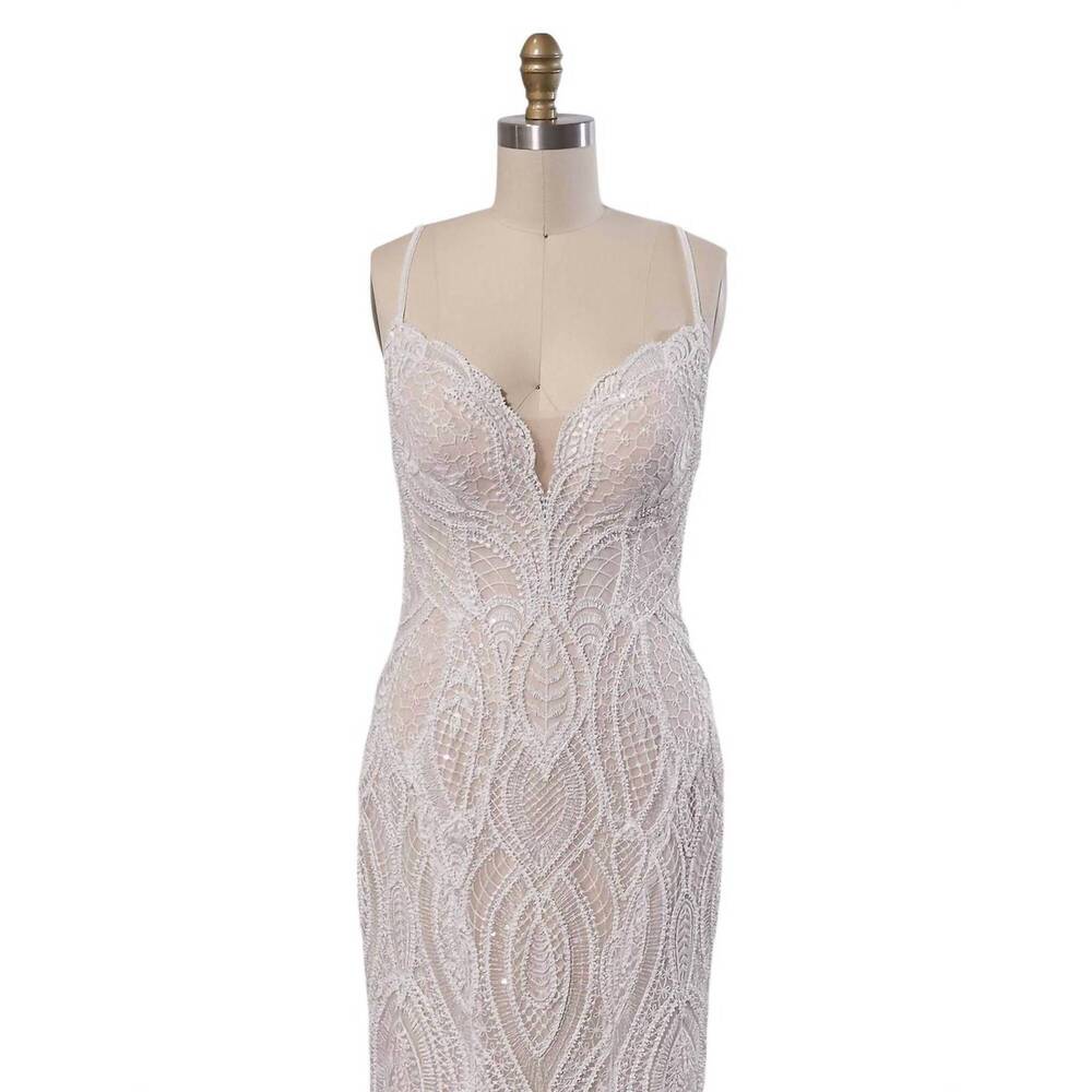 NEW MAGGIE SOTTERO daxton wedding dress in ivory over nude - Picture 6 of 6